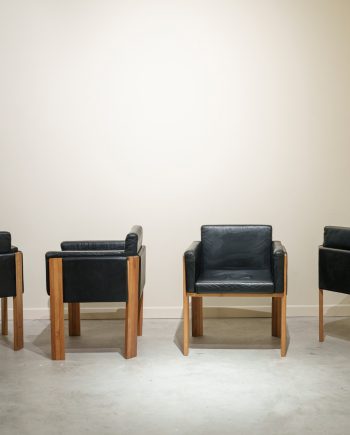 Conjunto de cuatro butacas italianas años 70.